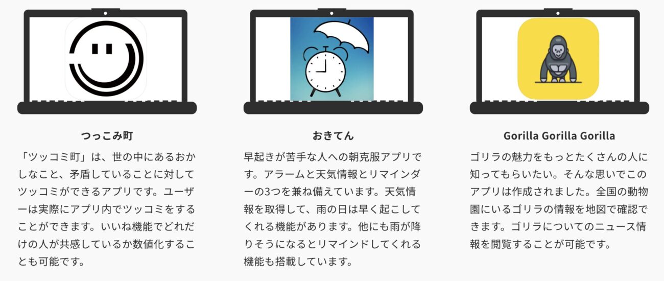 GeekSalonの卒業生の作品