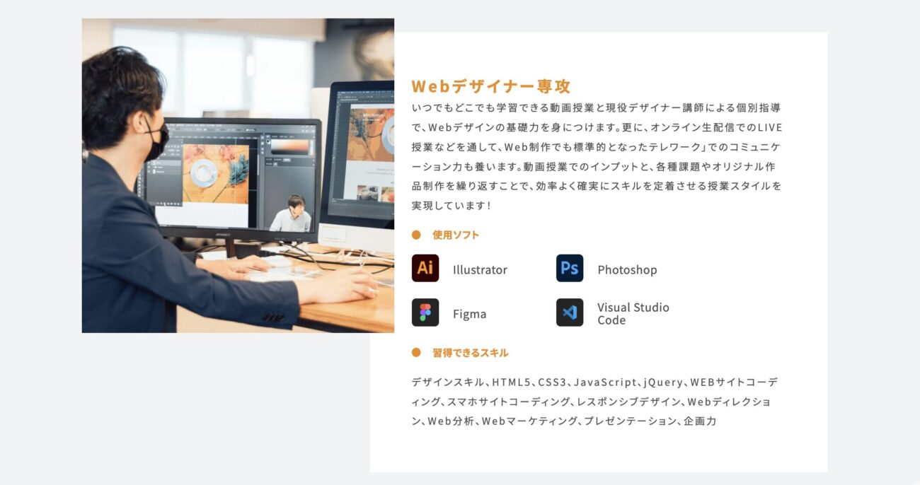 デジタルハリウッドSTUDIO by LIGのカリキュラム