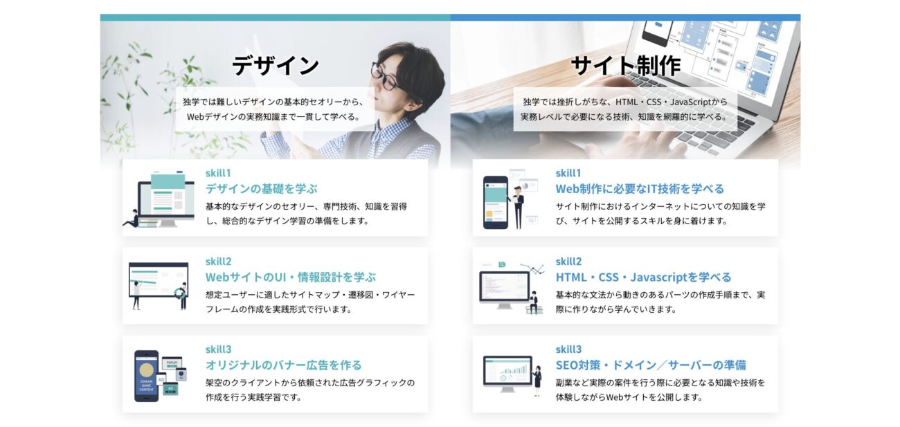 DMM WEBCAMP(ウェブキャンプ)のカリキュラム