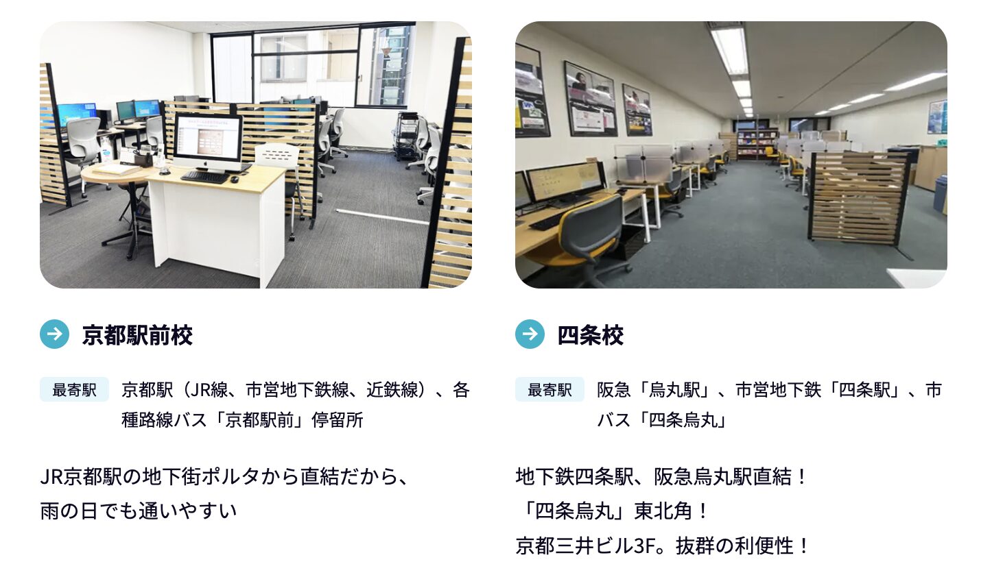 Winスクールの京都内の校舎